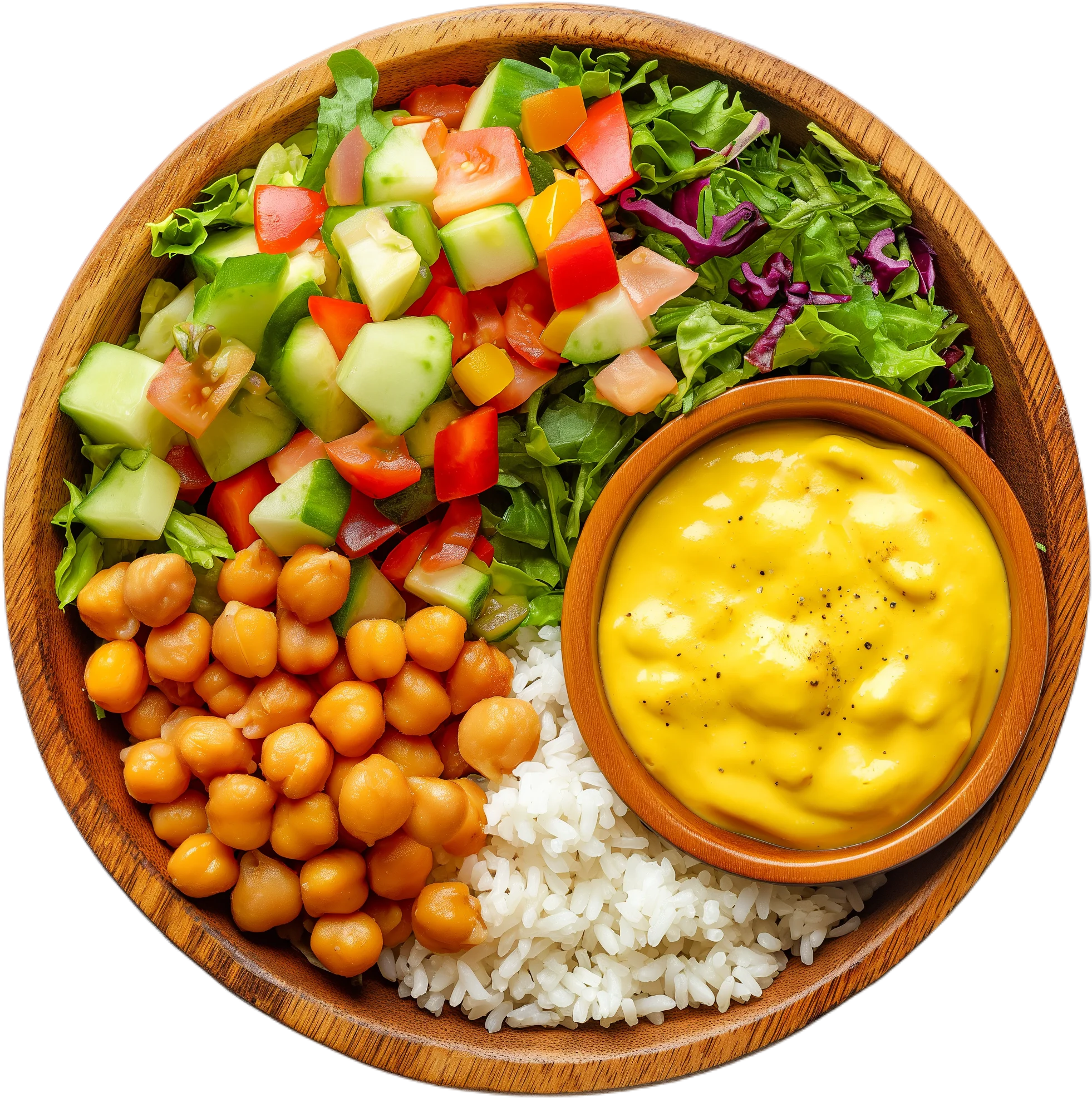 Vegan chickpea rice bowl